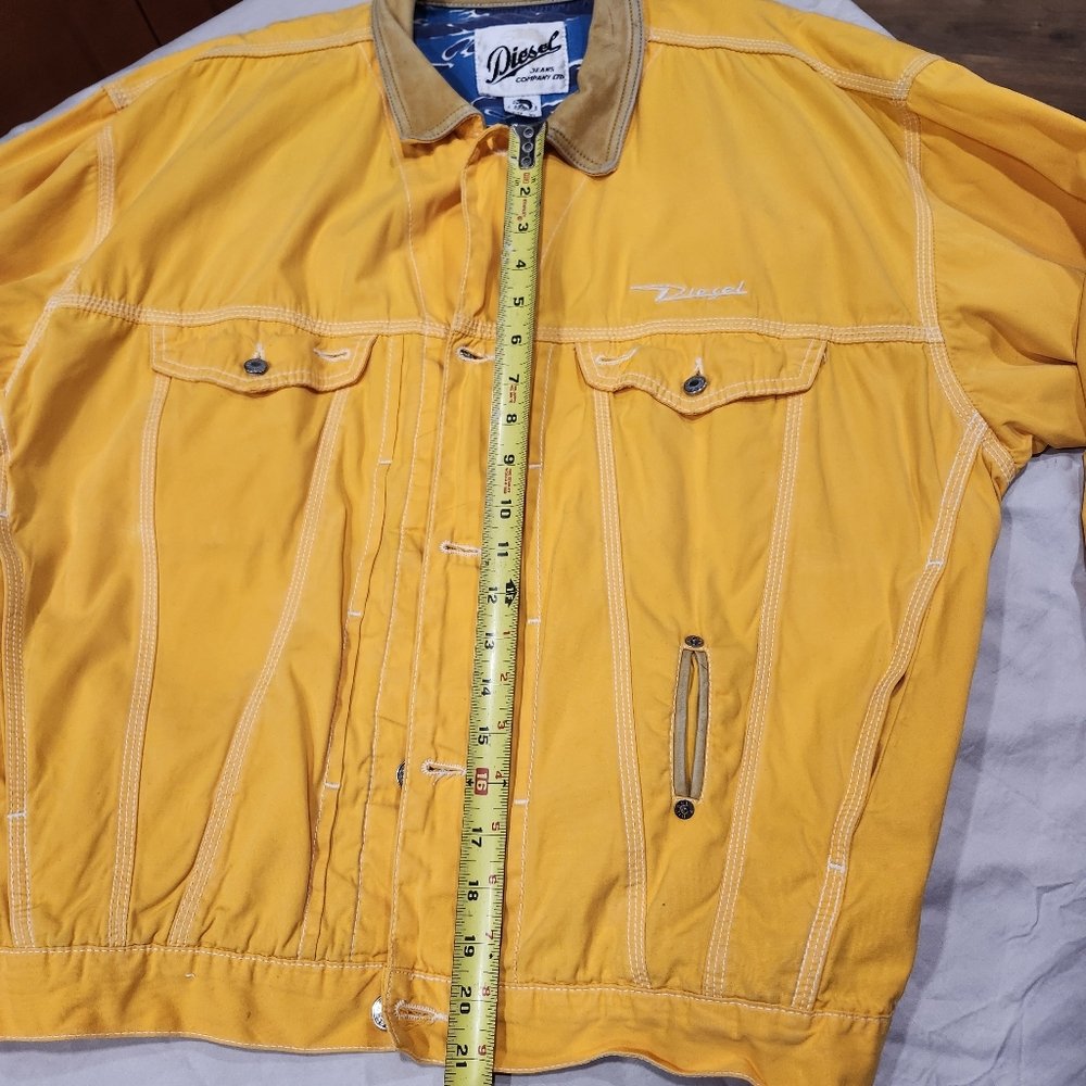 Vintage Diesel Italian Made Mens BomberJacket Leather Collar In Size XL - Picture 10 of 16